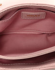 Lambskin Quilted Mini Kleio Crossbody Bag Light Pink