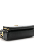 Grained Calfskin Caro Double Pouch Black