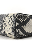 Calfskin Snakeskin Embossed Shutter Camera Crossbody Bag Black White