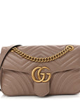 Calfskin Matelasse Small GG Marmont Shoulder Bag Porcelain Rose