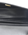 Lambskin Quilted Mini Rectangular Flap Black