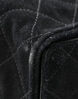Suede Quilted Medium CHNL 25 Handbag Black