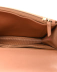 Lambskin Quilted CHNL 19 Wallet On Chain WOC Brown