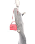Lambskin Lacquered Quilted Mini Trendy CC Dual Handle Flap Bag Coral Pink