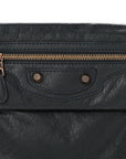 Agneau Giant 12 Rose Gold Hardware Envelope Clutch Anthracite