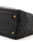 Lambskin Cannage Medium Lady D1OR Black