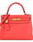 Togo Kelly Retourne 28 Rouge Pivoine