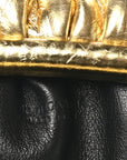 Metallic Bark Calfskin The Mini Pouch Gold