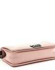 Lambskin Quilted New Medium Boy Flap Light Pink