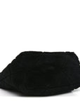 Shearling Nappa Triangle Quilted Patchwork System Tote Black