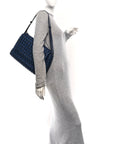 Denim Nappa Intrecciato Padded Messenger Abyss Indigo