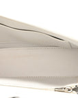 Shiny Box Calfskin Tonal B Hourglass Stretch Top Handle Bag White