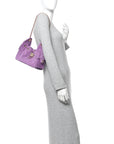 Suede Quilted Mini CHNL 25 Handbag Purple