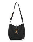 Grained Calfskin Baby Le 5 A 7 Supple Hobo Black