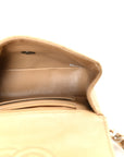 Lambskin Quilted Bekko Resin Mini Square Flap Beige