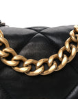 Lambskin Quilted Medium CHNL 19 Flap Black