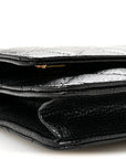 Caviar Quilted CC Turnlock Wallet On Chain WOC Black