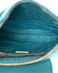 Tessuto Nylon Saffiano Crossbody Bag Turchese