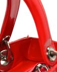 Patent Cannage Whipstitch Medium Lady D1OR Red