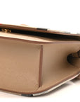 Grained Calfskin House Check Small Madison Shoulder Bag Chestnut Beige