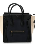 Velluto Calfskin Mini Tri-Color Luggage Navy