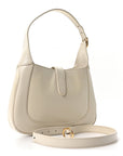Boarded Dyana Lux Calfskin Small Jackie 1961 Hobo Mystic White