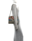 GG Supreme Monogram Angry Cat Embroidered Medium Dionysus Shoulder Bag Beige Ultramarine