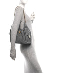 Suede Quilted Small CHNL 25 Handbag Blue