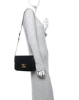 Shiny Calfskin Medium Triomphe Black
