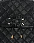 Caviar Quilted Small Filigree Backpack Black