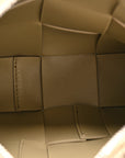 Lambskin Maxi Intrecciato Cassette Camera Bag Travertine
