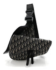 Oblique Mens Saddle Bag Blue