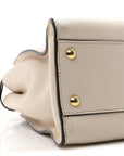 Vitello Seta Snakeskin Monster Eyes Medium Peekaboo Iconic Satchel Amido Sand Black