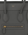 Baby Drummed Calfskin Micro Luggage Kohl