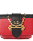 Saffiano City Calf Cahier Belt Bag Fuoco Black