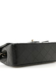 Lambskin Quilted Mini Rectangular Flap Black