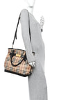Haymarket Check Medium Golderton Tote Chocolate