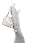 Caviar Quilted Medium CHNL 25 Handbag Light Gray