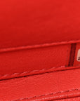 Caviar Quilted Small CC Filigree Vanity Case Coral
