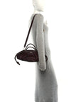 Shiny Nappa Calfskin Small Paseo Bag Burgundy