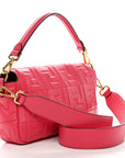 Nappa FF 1974 Embossed Baguette Rosa Fluo