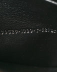Calfskin Logo Large Cash Pouch With Handle Black White