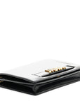 Calfskin J'AD1OR Wallet on Chain Pouch Black