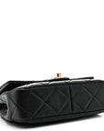 Caviar Quilted Funky Match Mini Flap Black