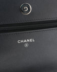Caviar Quilted Vintage Mademoiselle Wallet On Chain WOC Black