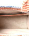 Canvas Calfskin Striped Triomphe Small Cabas Thais Multicolor