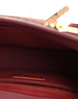 Caviar Quilted Small Business Affinity Flap Burgundy