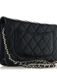 Caviar Quilted CC Turnlock Wallet On Chain WOC Black