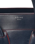 Smooth Calfskin Mini Luggage Navy Red