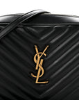 Calfskin Matelasse Monogram Lou Camera Bag Black